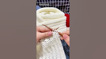 DIY Your Own Cozy Knit Scarf in Just a Few Steps! ✨🧣#knit #knitting #diy