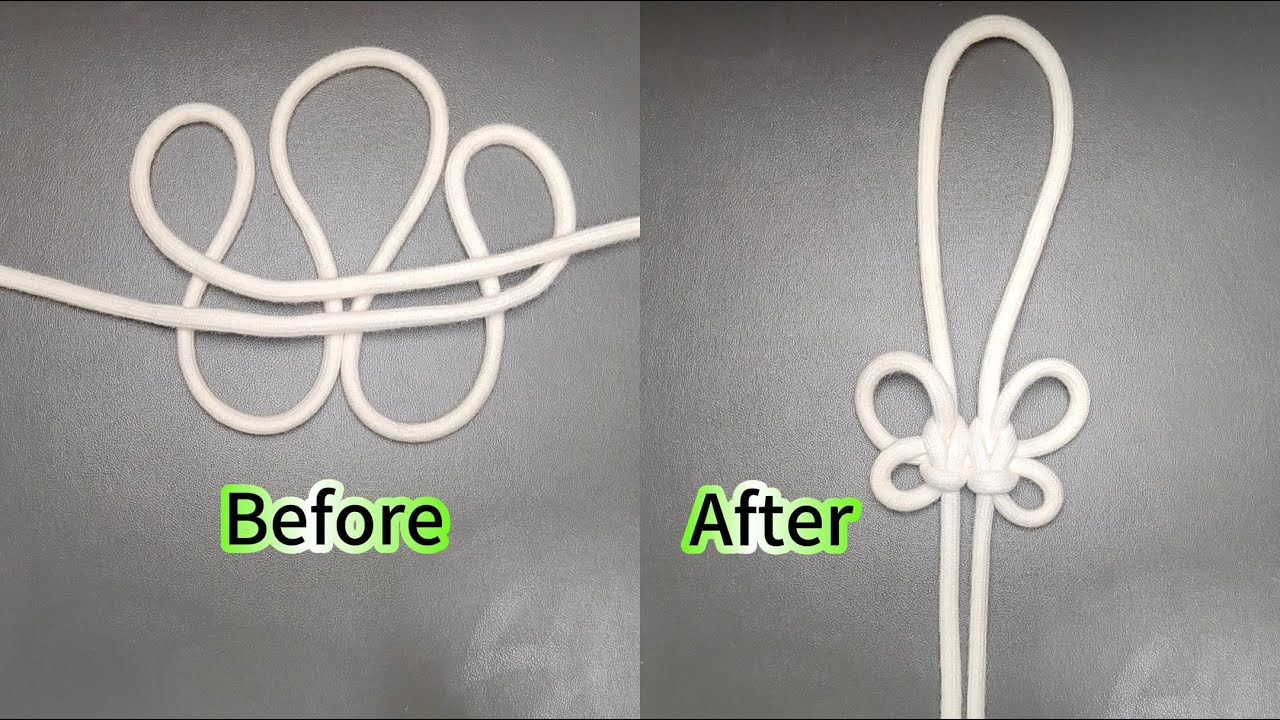 String In A Knot How to tie a nice beautiful knot with just one string?#diy #knot # ...