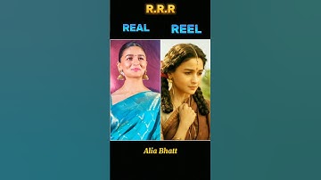 RRR Movie Reel vs Real Cast with name ❤️😍 #shorts #rrr #youtubeshorts #reel #movie