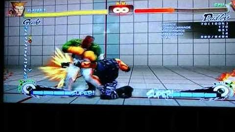 Guile Combo - Super Street Fighter 4 - Sonic Boom - Double Flash - Flash Explosion