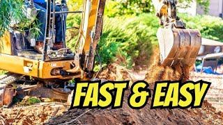 How To Remove Tree Stumps Fast With A Mini- Excavator!