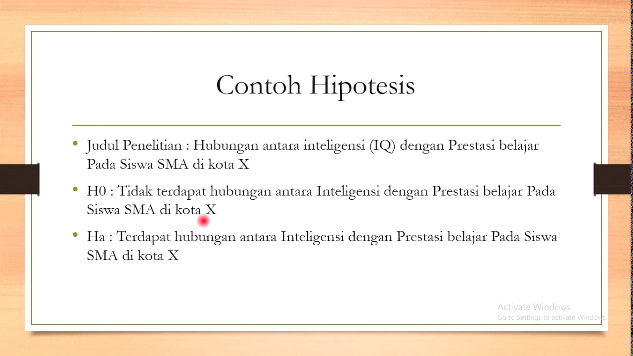 Hipotesis Penelitian