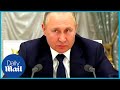 Putin speech to oligarchs: Russian leader says Ukraine invasion was 'desperate measure'