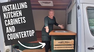 How to install ikea kitchen cabinets and countertop in your Van / Solo Female Vanbuild