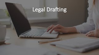LAWS12063 Introduction to Legal Drafting (Week 1)