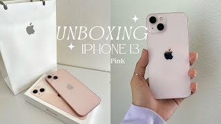 iPhone 13 Pink (128gb)unboxing | setup + accessories