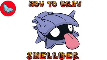 How To Draw Pokemon - Shellder | Drawing Animals