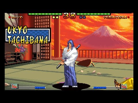 Samurai Shodown V: Ukyo playthrough lvl-8 【60fps】