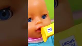 Baby Born doll &amp; Yummy Candies! 🍬 Pretend play with #dolls and #toys for girls! #shorts #kidsvideo