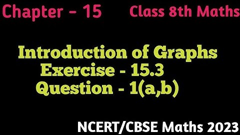 Ex 15.3 - Que 1 - Introduction of Graphs - Chapter 15 - Class 8th Maths NCERT/CBSE 2023