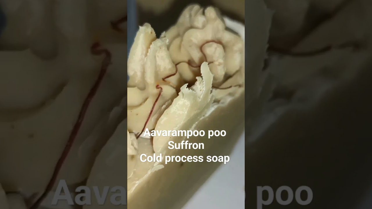 aavarampoo poo with suffron cold process soap 