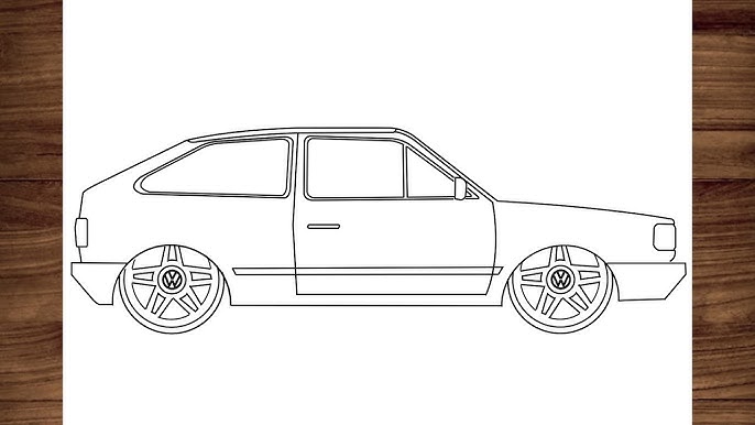 Como desenhar caminhão arqueado - Como desenhar