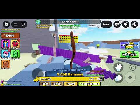 +1 banana monkey 🐵 destruction | roblox 