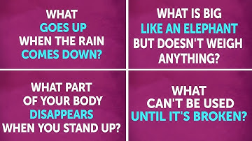 Easy IQ Riddles Need to Solve | What Goes Up When the Rain Comes Down?