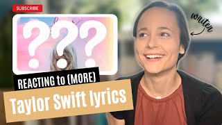 Taylor Swift Lyrical Analysis | Writer Reacts to Taylor Swift Learning From Lyrics | #writerreacts