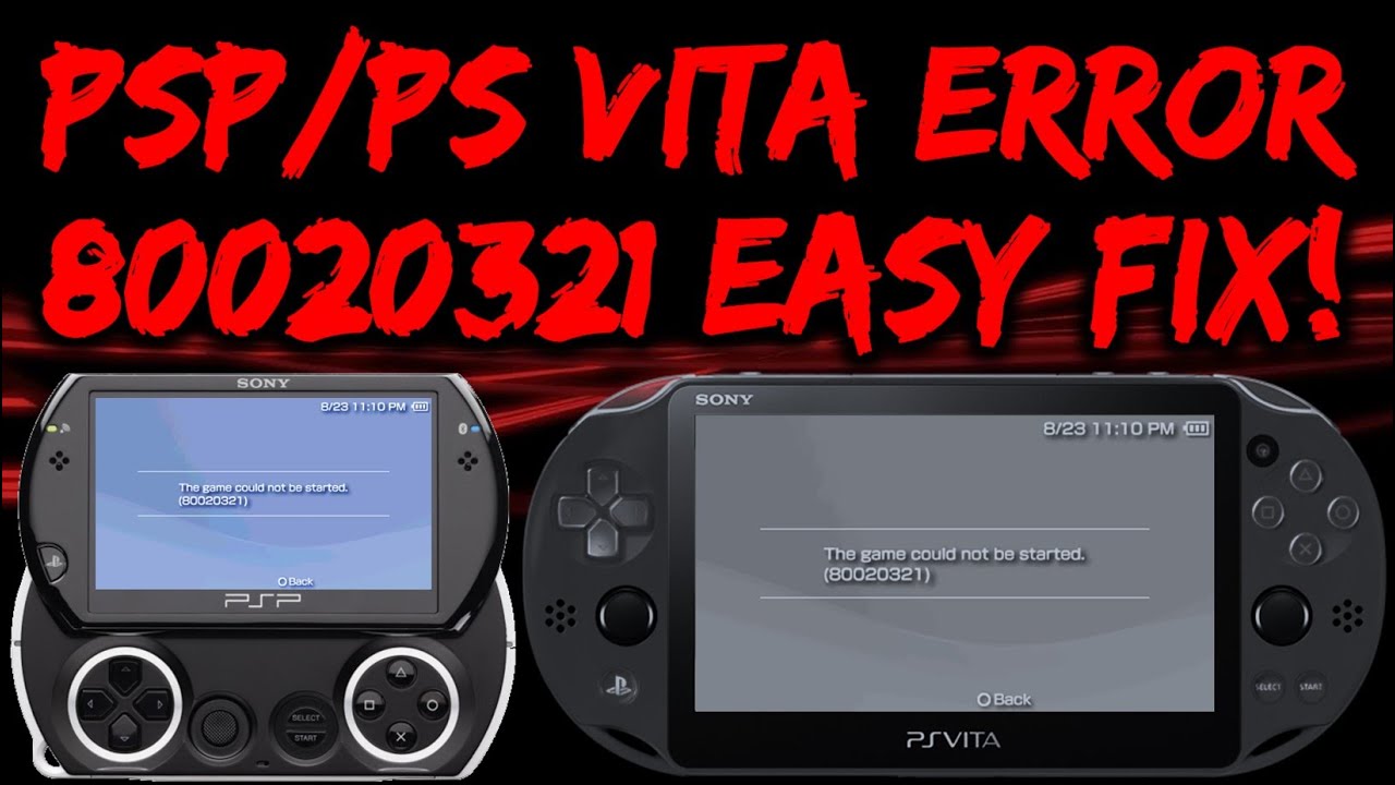 Psp Ps Vita Error Fix Youtube