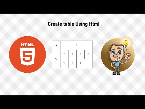 HTML- (Makes a HTML Table using Table tag ,th tag, tr tag ,td ,tag)