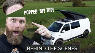 TRANSPORTER POP TOP. why do this to a day van? INSIDE LOOK!!! AUSTOPS SCENIC CANVAS
