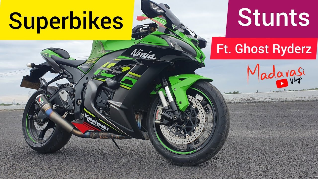 Super bikes Stunts in Chennai 2018 Ghost Ryderz in Chennai trade