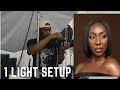 Easy one light setup for beauty in studio  behind the scenes