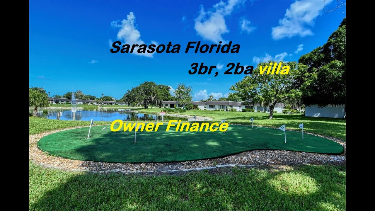SARASOTA Florida 3br, 2ba villa 1,640 sqft, carport in 55+ community w