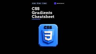 🌈 CSS Gradients Cheatsheet