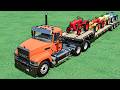 SUPER COLORED TRANSPORT ! Mini PLOWER vs Mini Tractors - Farming Simulator 22