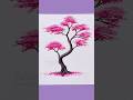 Pink cherry sakura tree #painting #art #shorts