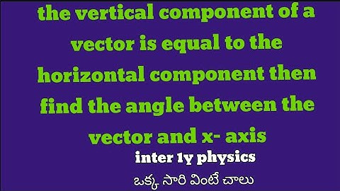MOTION IN A PLANE || INTER 1Y PHYSICS || IMPORTANT NUMERICAL PROBLEM