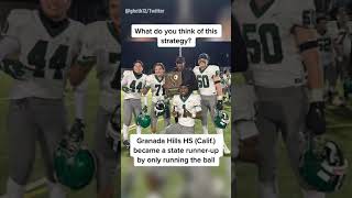 It’s a bold strategy, would your team succeed with this gameplan??? 🤔🏈 Granada Hills HS, CA
