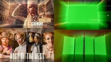 Green Screen Gold Frame 4K Video /2021