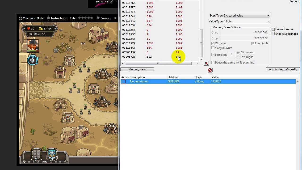 cheat engine kingdom rush frontiers