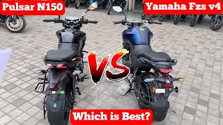 Bajaj Pulsar N150 Vs Yamaha Fzs v4 Details Comparison Review | Which is Best?