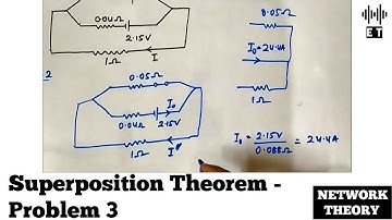 Superposition Theorem | Problem 3 | Network Theorem | Network Theory