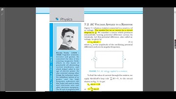 ALTERNATING CURRENT // SECTION 7.2- AC VOLTAGE APPLIED TO A RESISTOR // NCERT //