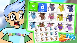 RoPets Some of My Completed Pet Collections and Playing for Fun in Roblox