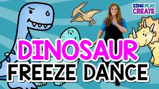 DINOSAURS: FREEZE DANCE! JURASSIC WORLD PARK. Gonoodle alternative Workout. Brain  break, Just Dance 