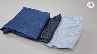 [DIY]  I'll make four wonderful works with my jeans that are out of fashion.