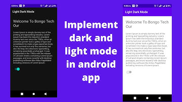 how to implement  dark and light  mode in android studio