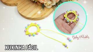 Xuxinha Cristal Com Miçangas Coloridas / Dica Fácil e Rápida para Iniciantes / DIY by Gaby Mendes