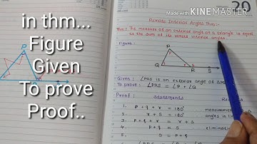9th :Geom.Thm.of remote interior angles of triangle in English