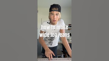 how to make wide leg Jeans. highly requested sewing tutorial for baggy jeans #sewing #e #jeans
