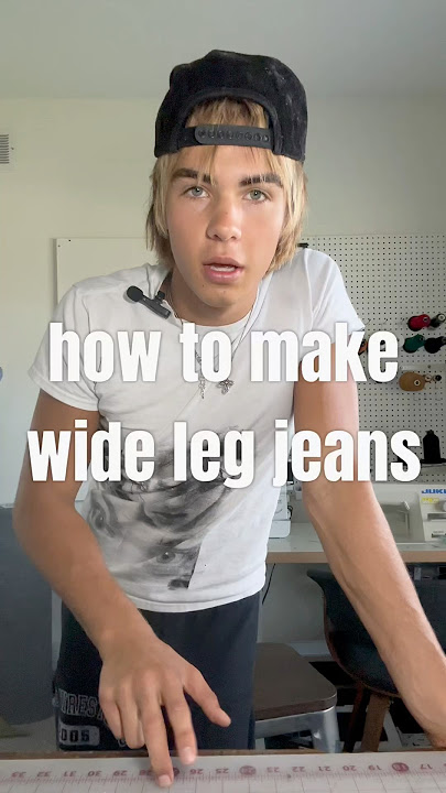 how to make wide leg Jeans. highly requested sewing tutorial for baggy jeans #sewing #e #jeans