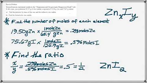 Calculating Percent Mass and Formulas from Experim...