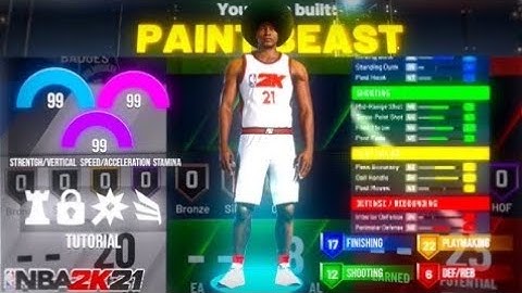 THE BEST PAINT BEAST IN NBA2K21- THE BEST CENTER BUILD IN NBA2K21! 52 BADGE UPGRADES & 10 HOF BADGES