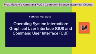 735 Operating System Interaction   Graphical User Interface GUI and Command User Interface CUI