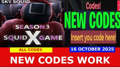Squid Game X *NIEUWE UPDATECODES 16 oktober 2025* [🏝️ESCAPE] Squid Game X ROBLOX | ALLE CODES