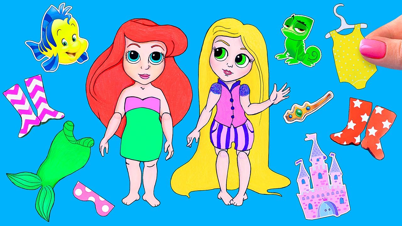 Crianças adesivo livro para meninas kawaii princesa boneca fazer