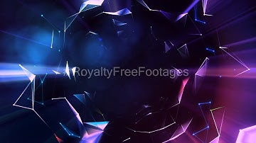 Hi-tech background, futuristic background video, network geometric background, Royalty Free Footages