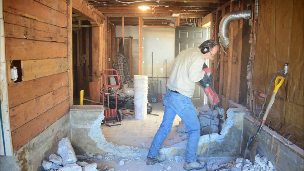 concrete wall removal YouTube